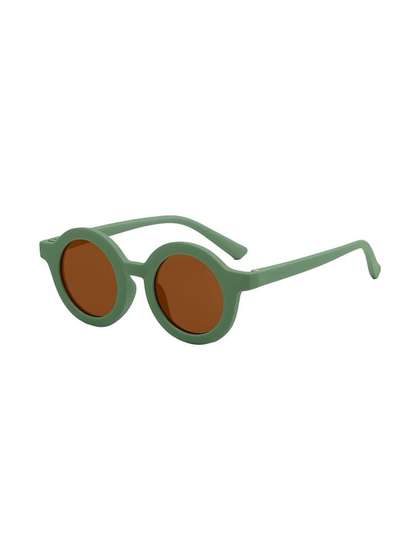 RICH CLUB Unisex Kids
                    Brown Lens & Green Round Sunglasses with