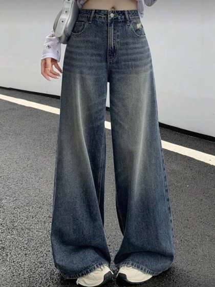 The Roadster Life Co.
                      Smart Wide Leg High-Rise Mildly Distressed Heavy
