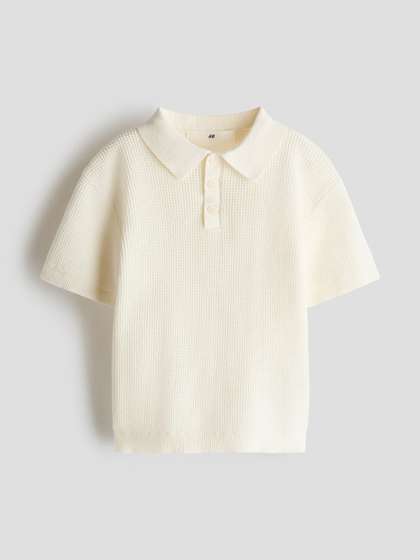 H&M Cotton-Knit Polo
                    Shirt