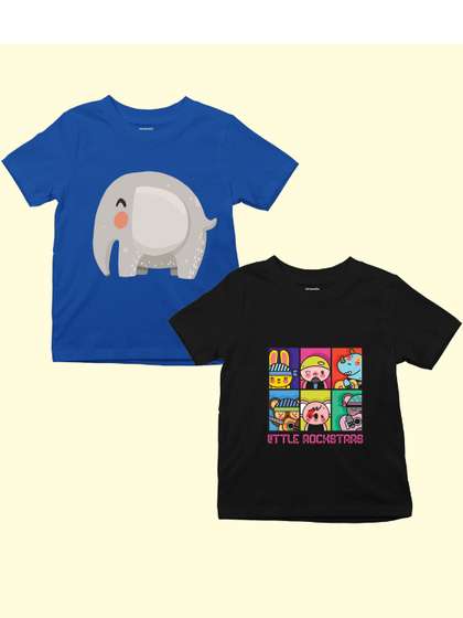 Perkymoon Unisex Kids
                    Cotton Tshirts