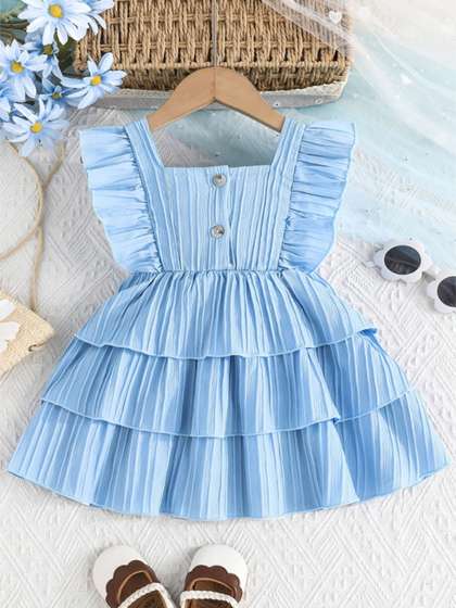 YK Striped Fit &
                    Flare Dress