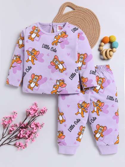 YK X Tinyo Infant
                        Girls Tom & Jerry Printed Clothing Set
