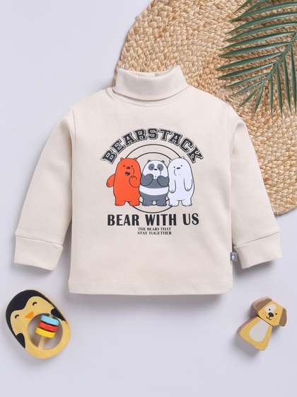 YK X Tinyo Infant Boys
                    We Bare Bears Printed High Neck T-Shirt