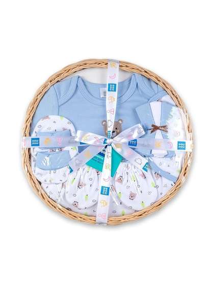 MeeMee Infants Set Of
                      8 Printed Pure Cotton Baby Apparel Gift Set