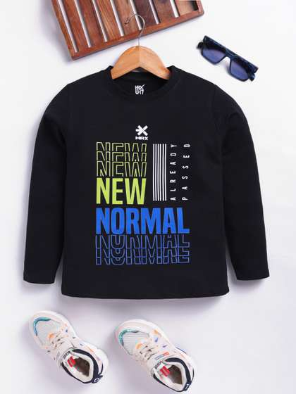HRX by Hrithik Roshan
                    Boys U-17 Typography Print T-shirt
