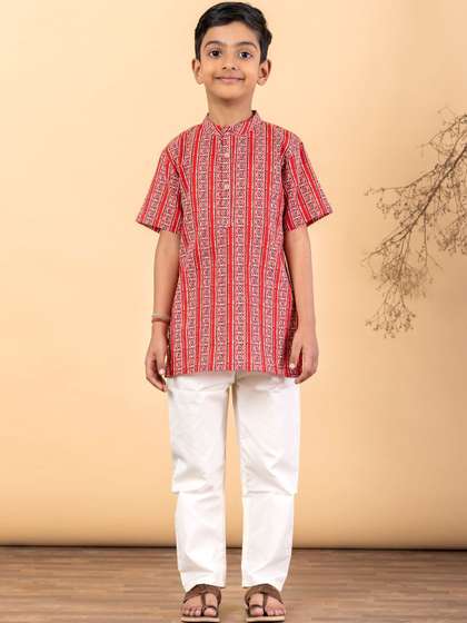 Readiprint Boys Ethnic
                    Motifs Printed Regular Pure Cotton Kurta with
                    Pyjamas