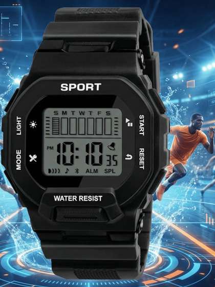 SWADESI STUFF Unisex
                    Kids Dial & Straps Digital Watch KASIO BLACK