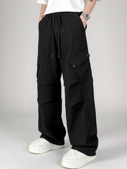 JUMPCUTS Men Mid
                        Rise Track Pants
