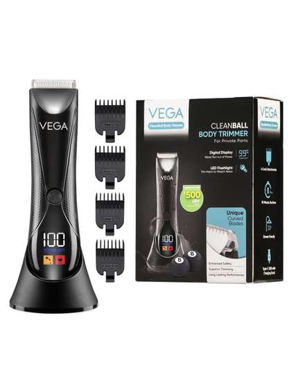 VEGA Men VHTH-33
                    Cleanball Body Trimmer for Intimate Area - Black