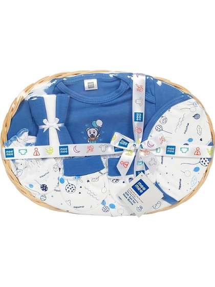 MeeMee Infants Set Of 8
                    Printed Pure Cotton Baby Apparel Gift Set