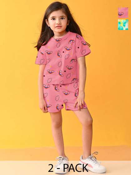 LITBABY Girls Printed
                      Short Sleeves Nightdress