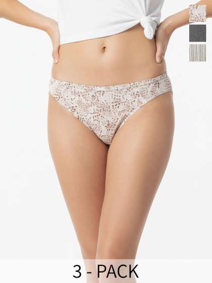 DressBerry Pack of 3
                        Printed Bikini Briefs