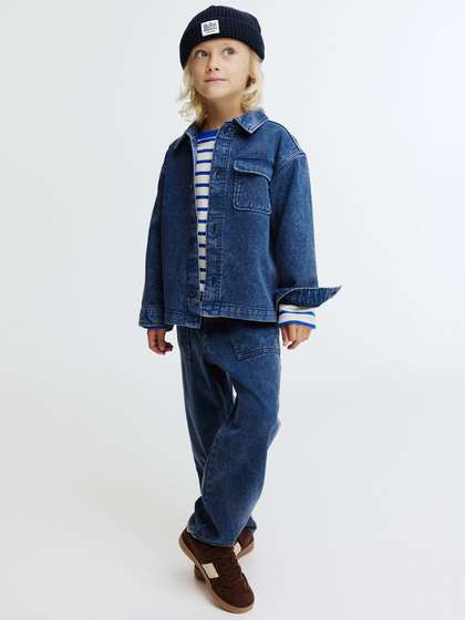 H&M Cotton Denim
                    Trousers
