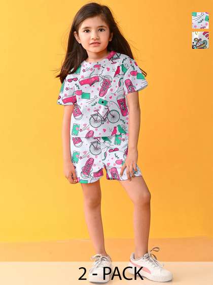 LITBABY Girls Printed
                    Nightdress