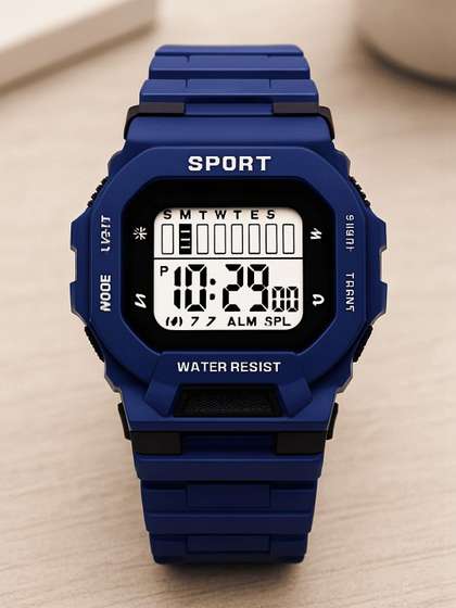 SWADESI STUFF Unisex
                    Kids Dial & Straps Digital Stopwatch Watch KASIO
                    BLUE