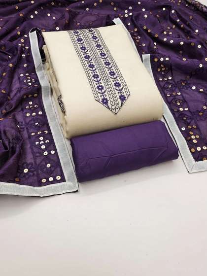 KALINI Embroidered
                          Unstitched Dress Material