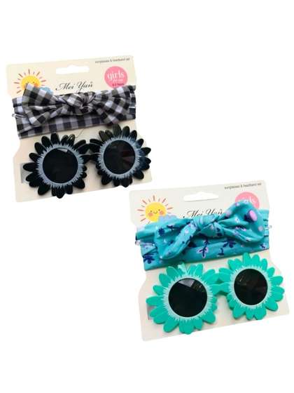 NESKA MODA Girls Black
                    Lens & Black Round Sunglasses