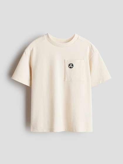 H&M
                      Embroidery-Detail Piqu T-Shirt