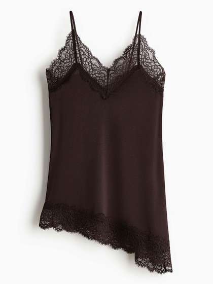 H&M
                          Lace-Trimmed Strappy Top