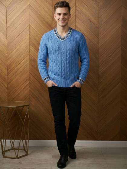 AYL Men Cable Knit
                        Pullover