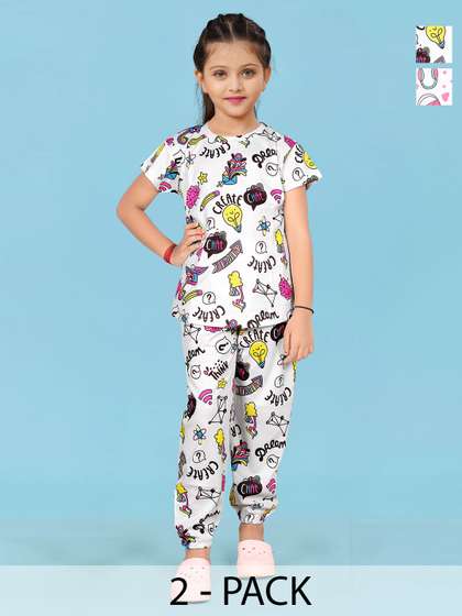 LITBABY Girls Printed
                    Maxi Nightdress