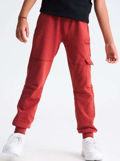 Dotokids Kids Cotton
                    Rich Cargo Joggers With Adjustable Waist