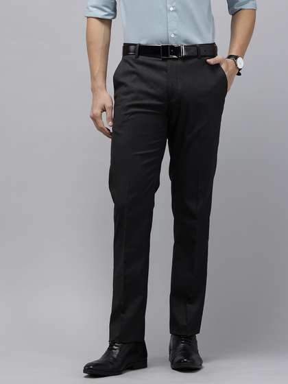 Arrow Men Tapered
                        Fit Self Design Textured Formal Trousers