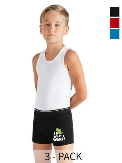 ADORE A BOO Boys Pack of
                    3 Printed Cotton Long
