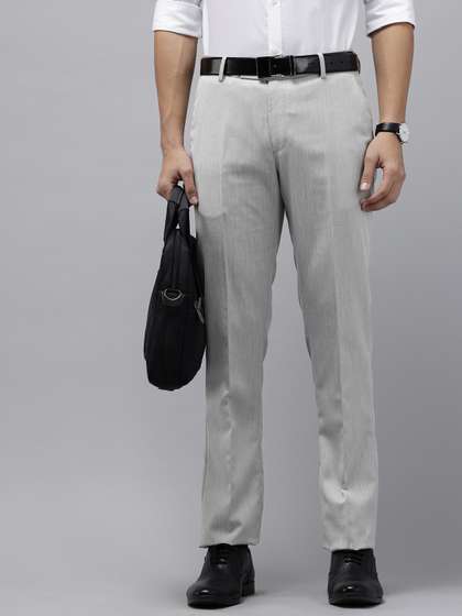 Arrow Men
                          Self-Design Hudson Tailored Fit Formal
                          Trousers