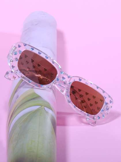 DukieKooky Unisex Kids
                      Brown Lens & Brown Rectangle Sunglasses with