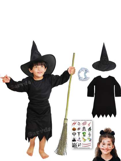 Sarvda Kids Jhadu Witch
                    Dress with Hat