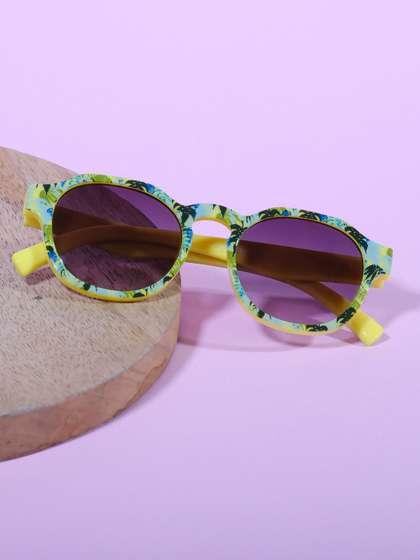 DukieKooky Unisex Kids
                    Grey Lens & Yellow Wayfarer Sunglasses with