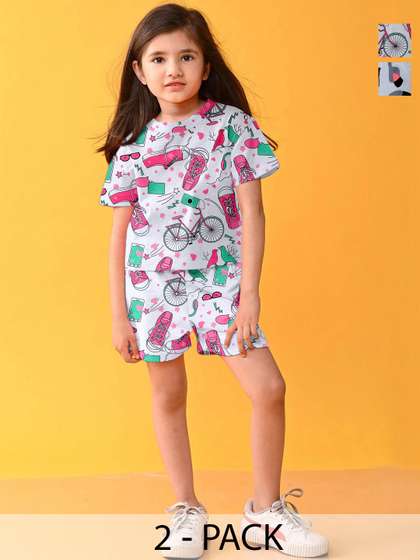LITBABY Girls Printed
                      Nightdress