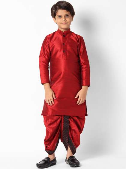 Uri and MacKenzie Boys
                    Ethnic Motifs Regular Kurta with Dhoti Pants
