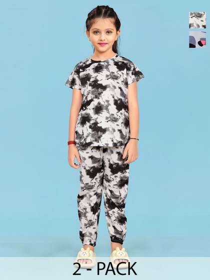 LITBABY Girls Printed
                      Short Sleeves Nightdress