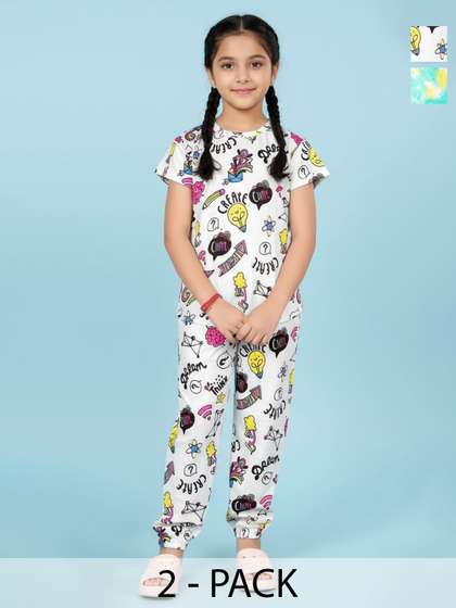 LITBABY Girls Printed
                    Maxi Nightdress