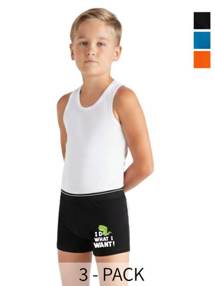 ADORE A BOO Boys Pack of
                    3 Printed Long Trunk