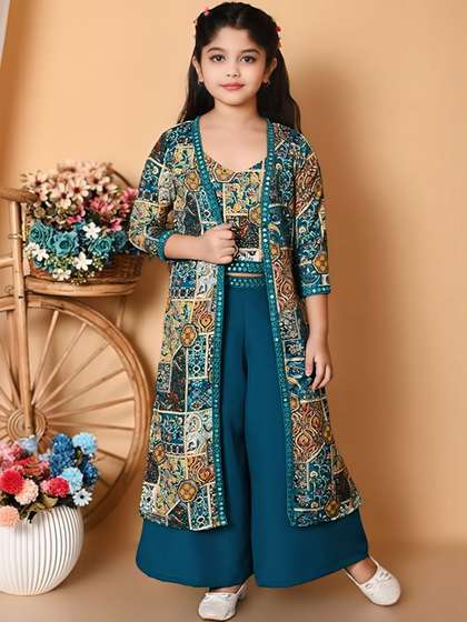 SK DRESSES Girls
                      Printed Palazzos