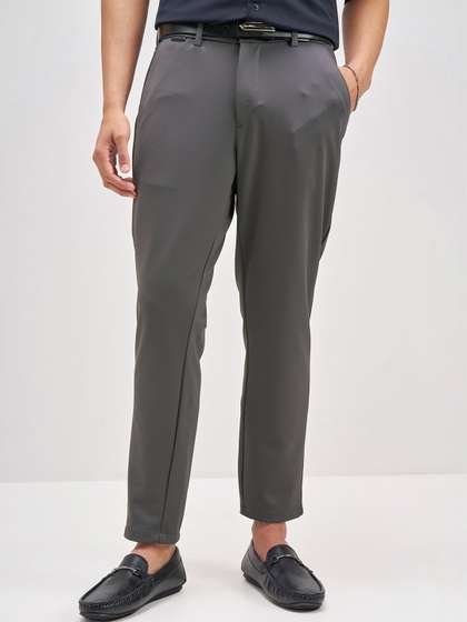 HIGHLANDER Men Slim
                        Fit Trousers