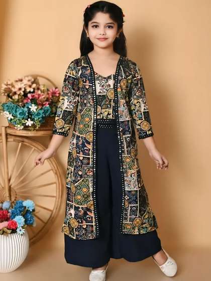 SK DRESSES Girls Printed
                    Top with Palazzos