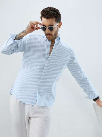 VASTRADO Men
                          Classic Slim Fit Multi Stripes Striped Casual
                          Shirt