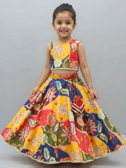 SHAHUDI DESIGNER Girls
                    Printed Block Print Ready to Wear Lehenga &
