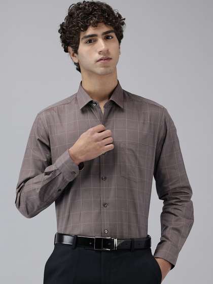 Arrow Manhattan Slim
                        Fit Windowpane Checked Pure Cotton Formal Shirt