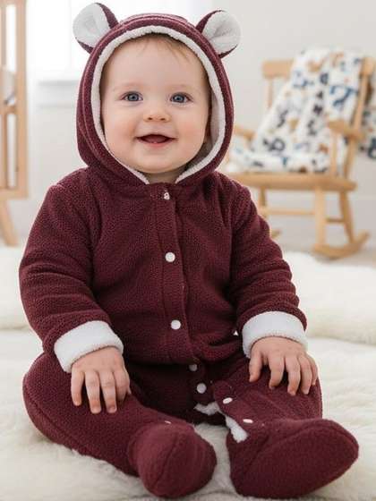 BabyZone Cotton Hooded
                    Neck Rompers