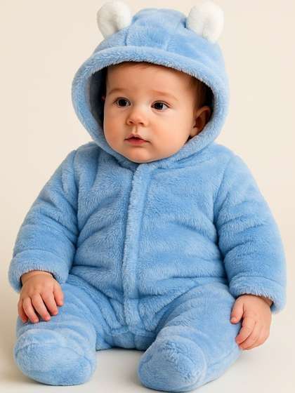 BabyZone Infants Hooded
                    Neck Rompers