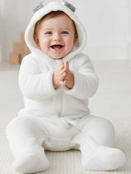 BabyZone Infants Cotton
                    Hooded Neck Rompers