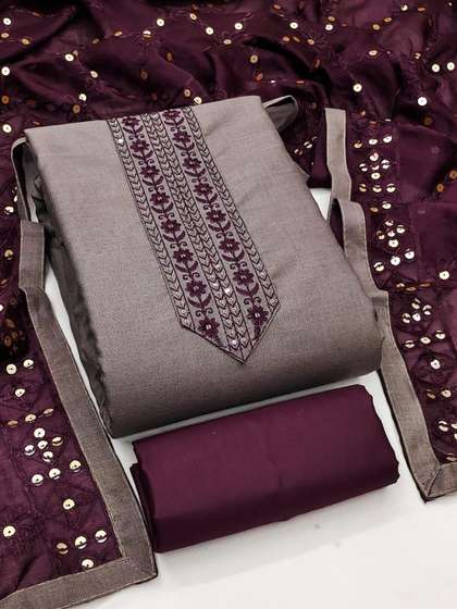 Panzora Embroidered
                        Unstitched Dress Material
