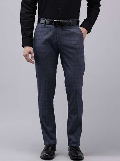 Arrow Men Checked
                          Tailored Fit Formal Trousers