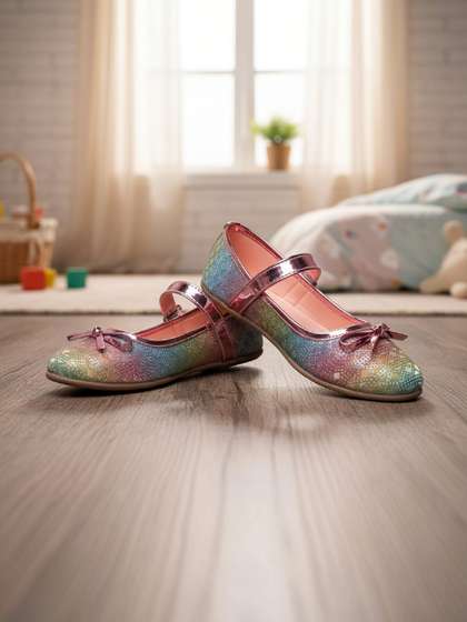 BOYZ N GALZ Girls
                        Embellished Party Bows Flats