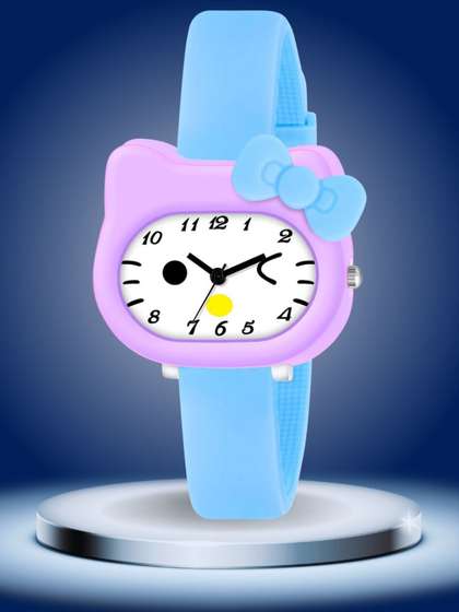 PAPIO Girls Patterned
                      Dial & Straps Analogue Watch KD-016 SKY BLUE